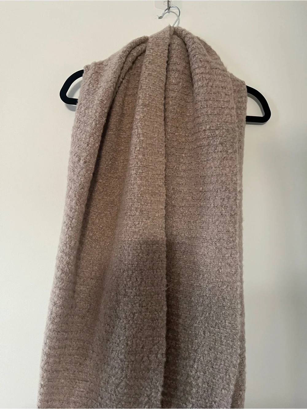 NWT Torrid Taupe Tan Boucle Knit Blanket Scarf One Size Cozy Neutral Earthy